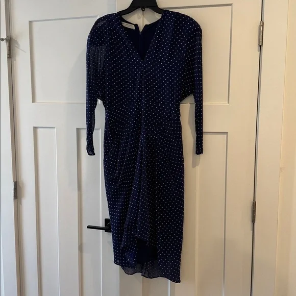 Philosophy Di Lorenzo Serafini Printed Double Creponne Polka Dot Dress, Size 8 - Picture 4 of 8